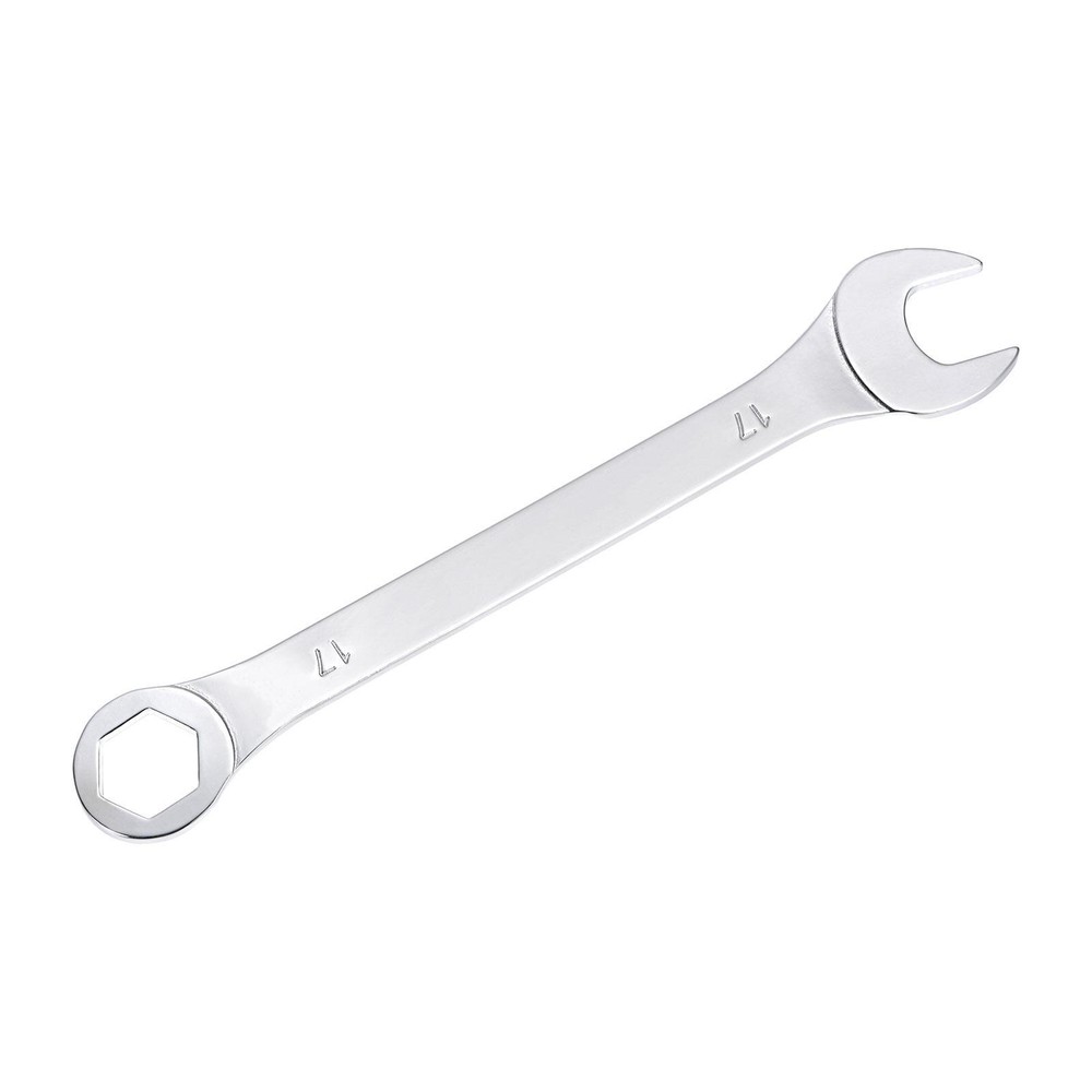 Thin Combination Wrench with Offset 6-Point End and Angled Open End 17mm