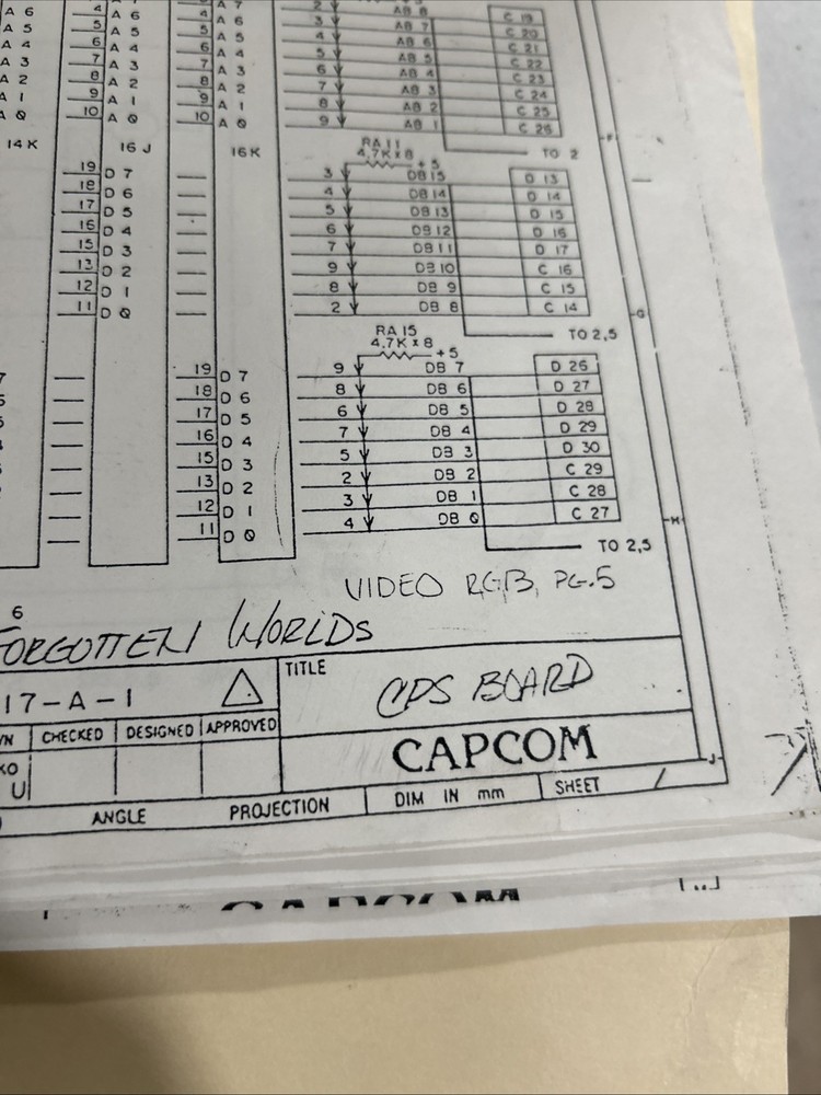 Copy Capcom Cps Forgotten World's Schematic Arcade Game OWNERS manual