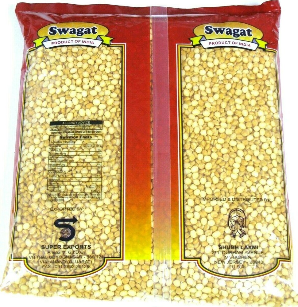 Split Chickpeas Split Gram Chana Dal 4 lb Hulled No Husk