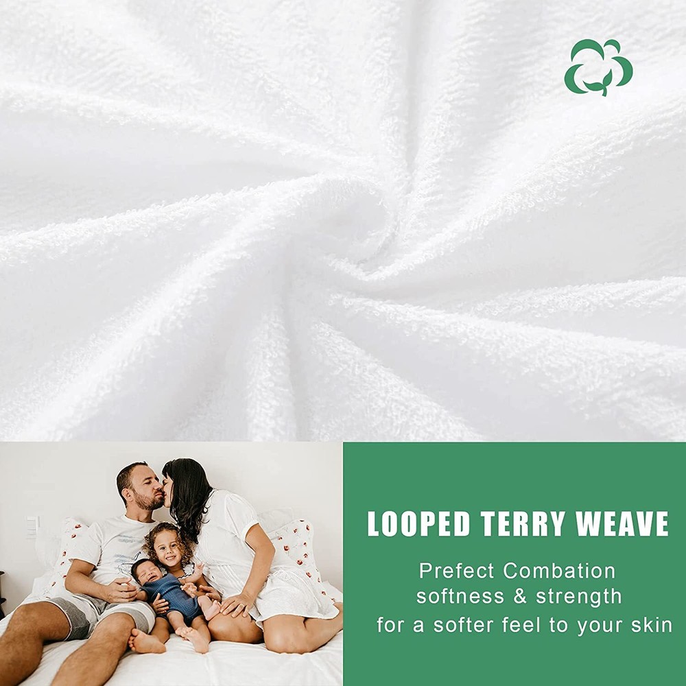 Waterproof Mattress Protector Terry Top Microfiber Cooling Deep Pocket Fitted