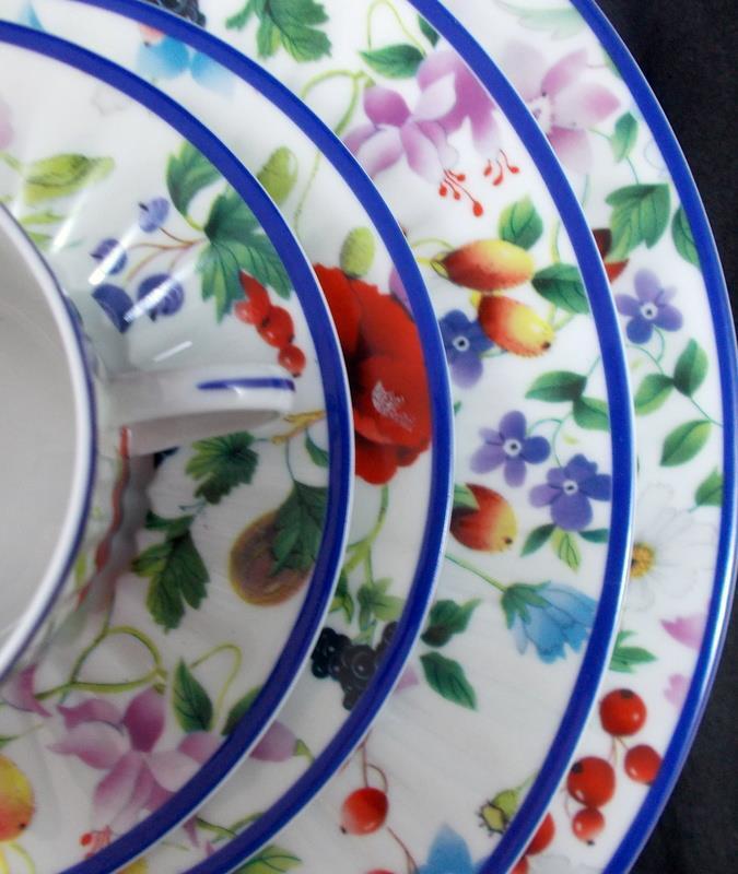 Royal Limoges Floraison 5 Piece Place Setting