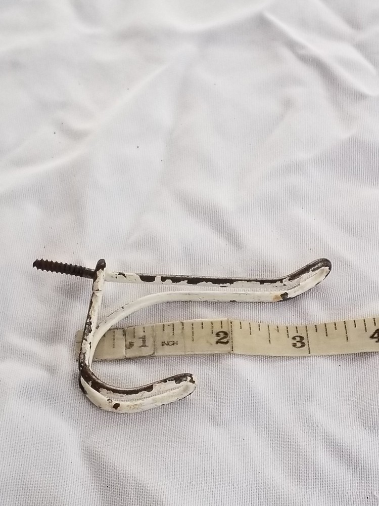 Vintage Hardware 2 Original Antique Twisted Wire Hooks Distressed Hook Rustic