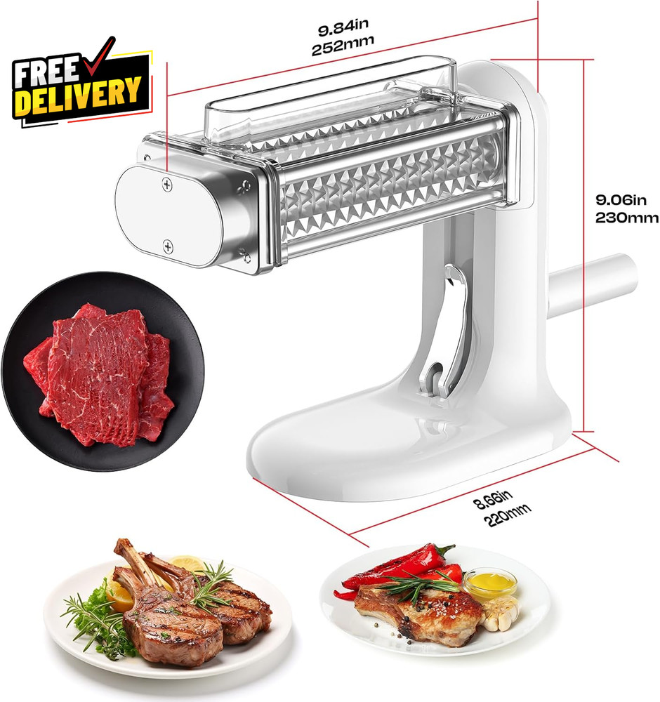 Manual Meat Tenderizer Tool Rolling Cuber with Stainless Steel Gear Kitchen