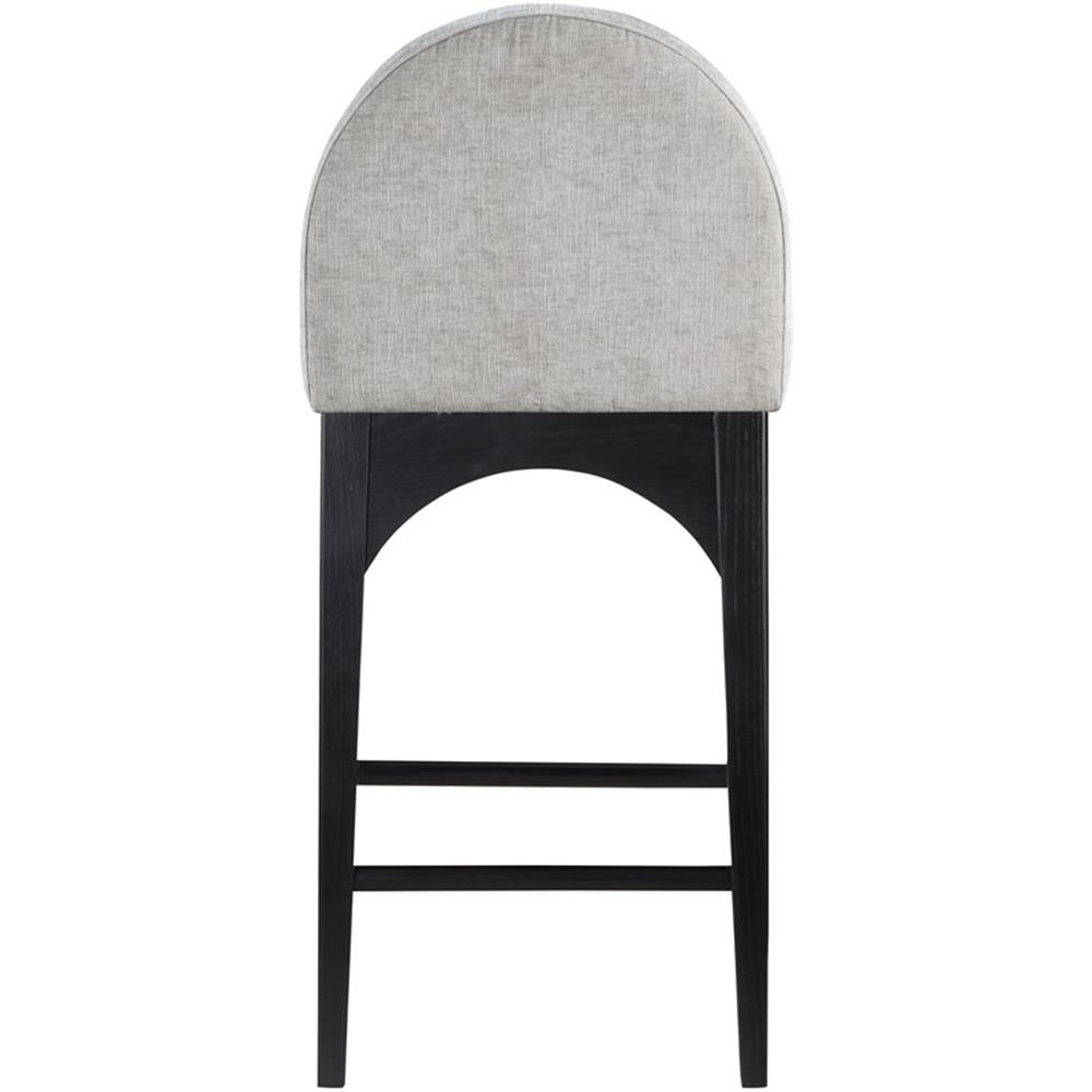Meridian Furniture Waldorf Grey Chenille Fabric Stool