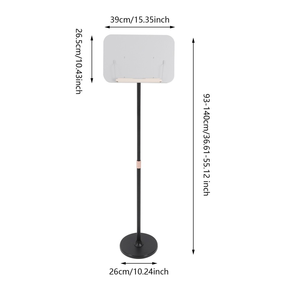 Adjustable Height Portable Floor Lectern Podium Stand for Speech Presentation
