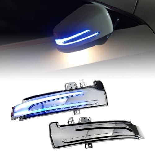 2pcs Dynamic Sequential Blink Compatible with Be-nz W204 CLA A B C Blue+Yellow