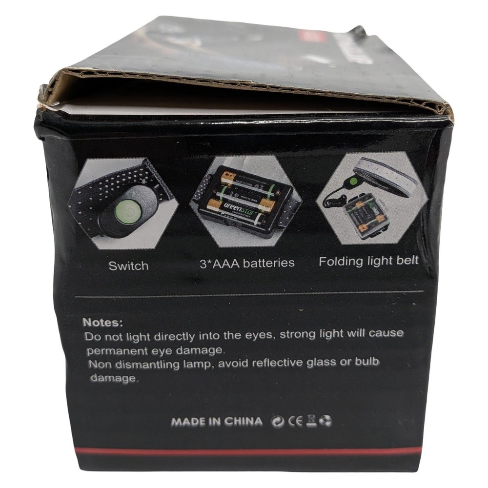 American Security Innovations 26 LED Headlamp Black Grey Adjustable Strap Boxed