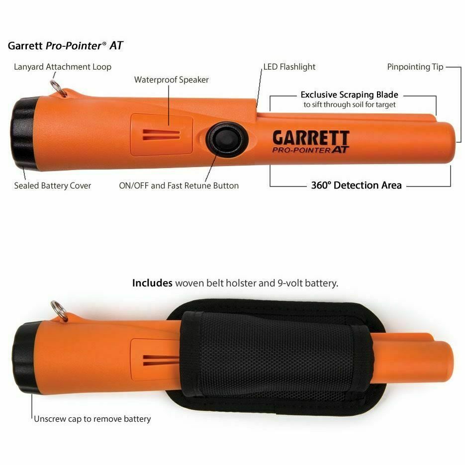 Garrett PRO POINTER AT Waterproof Metal Detector PINPOINTER with CAMO POUCH