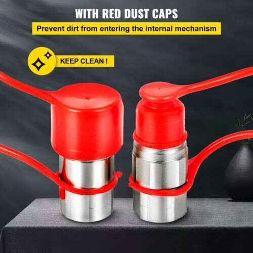 3/4 NPT Flat Face Hydraulic Quick Connect Coupler Coupling Skid Steer 2 Sets