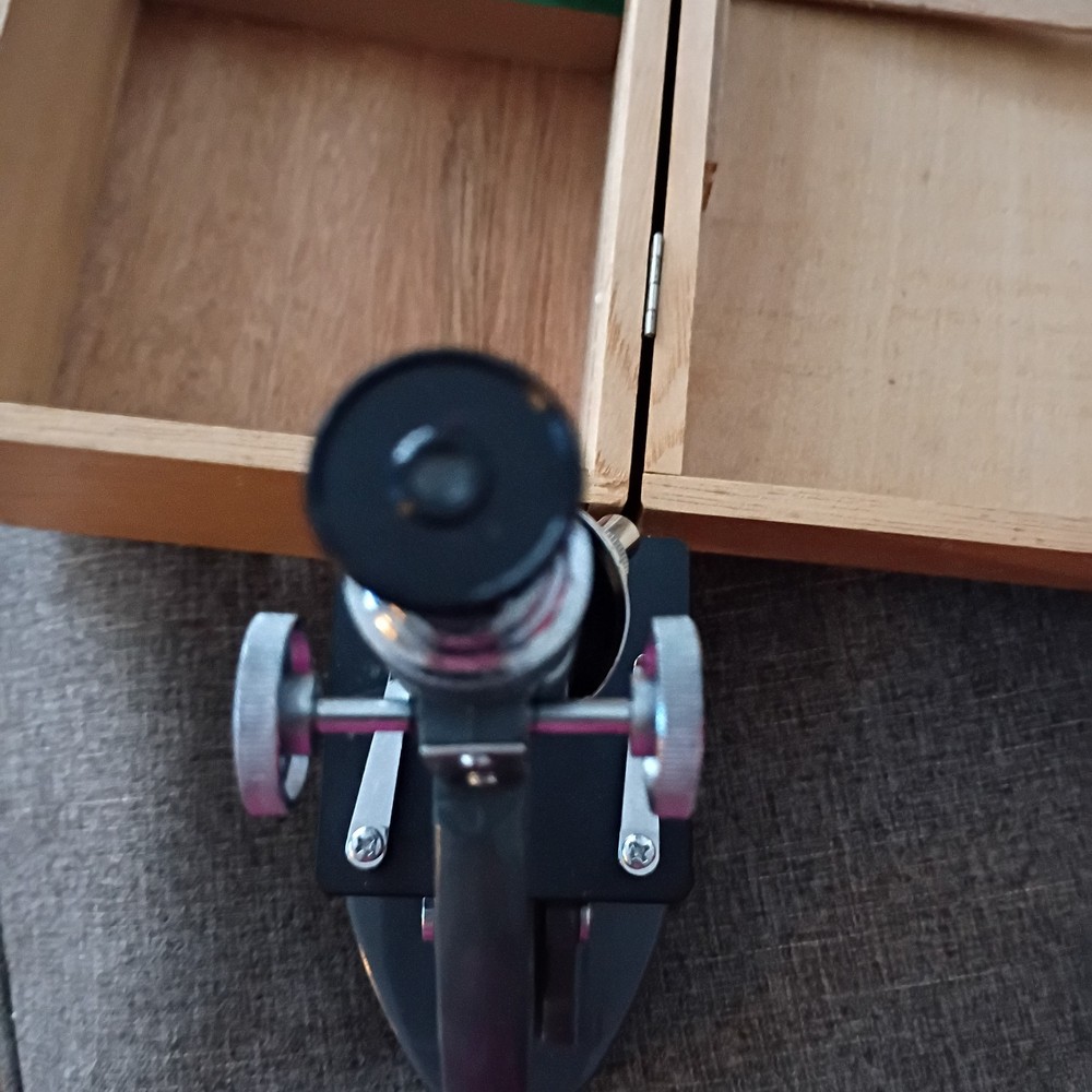 Vintage 50s-70s Monolux Microscope Set W/ Case
