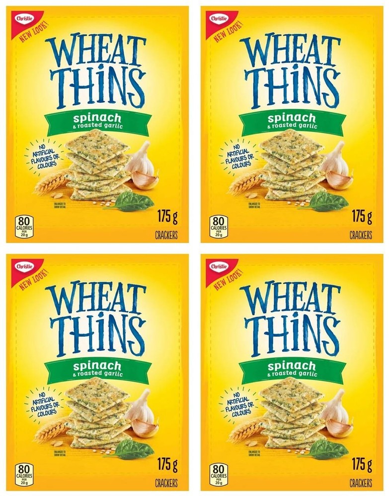 Wheat Thins Spinach and Roasted Garlic Crackers, 175g (4 Pack)