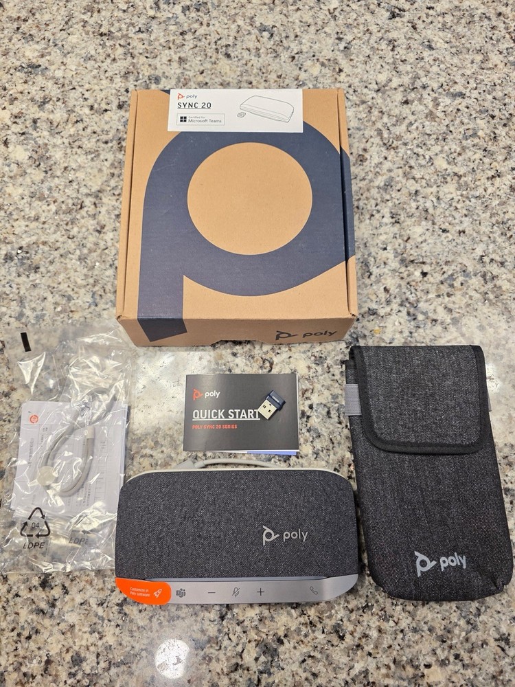 Poly Sync 20+ USB-A Speakerphone–Portable Audio with Bluetooth & USB-A-(772C9AA)