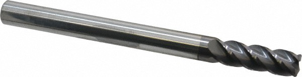 Accupro 1/2" Diam 4 Flute Single End Solid Carbide 0.06" Corner Radius End Mi...
