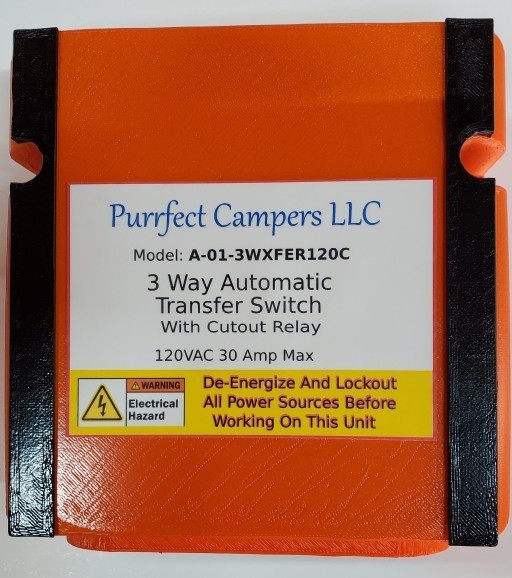 3 Way Automatic RV 30A Transfer Switch with Converter Isolation Relay
