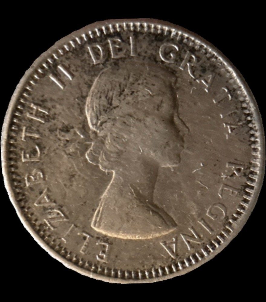 1962 Canada 10 Cents Silver Coin