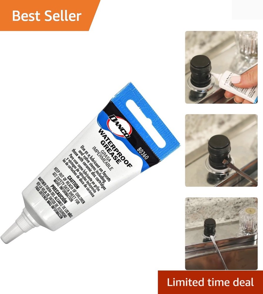 Waterproof Grease for Faucets - 80360 Silicone, 1/2 Oz, Safe for O-Rings