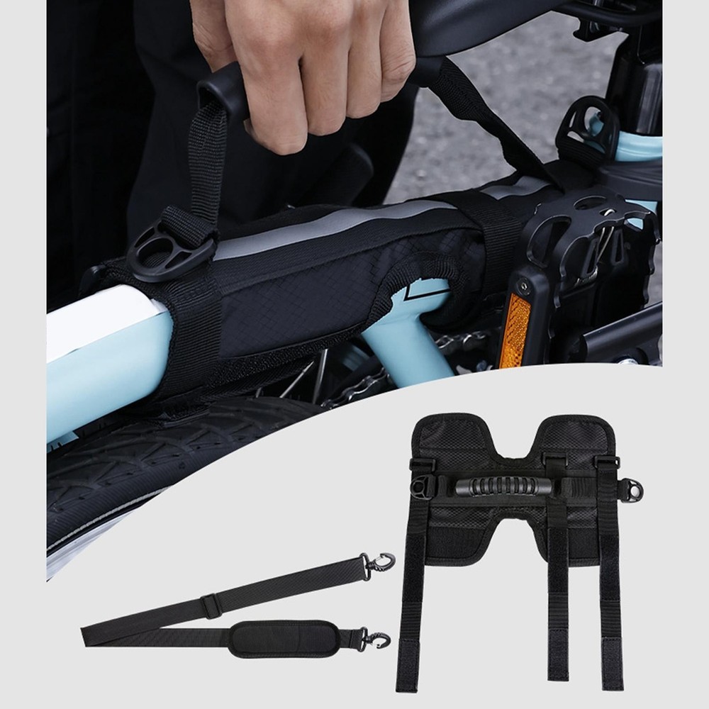 Folding Bike Carry Handle and Shoulder Strap Practical