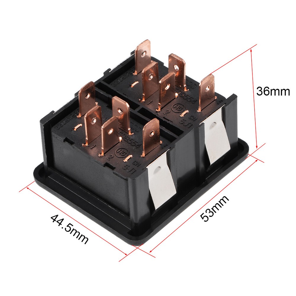 10 Pins Car Window Switch Dual Button Control Master Rocker Switch DC 12V