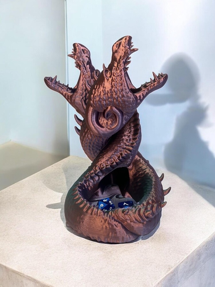 Dueling Dragons Dice Tower, Dungeons and Dragons Dice Roller, 3D Printed, Dragon