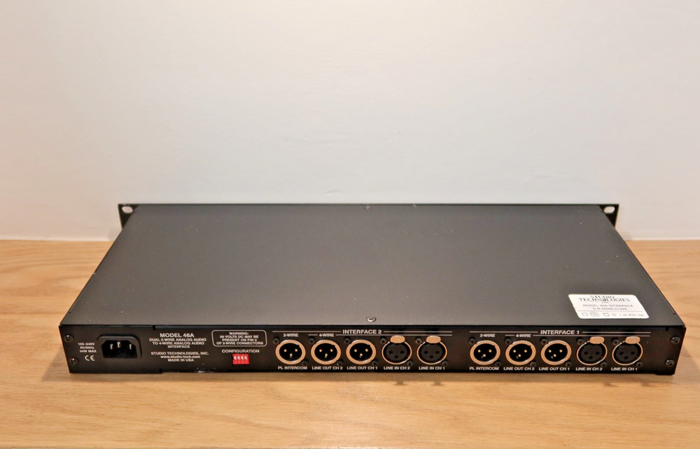 Studio Technologies Model 46A 2-Wire Analog Audio to 4-Wire Analog Audio Interfa