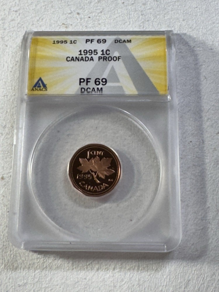 1995 Canada 1 Cent Proof Graded PR 69 DCAM by ANACS