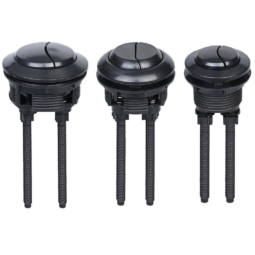 Efficient Black Toilet Flush Button with Long Lasting Plastic Material