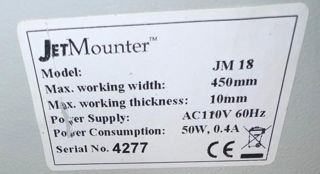 DRYTAC / JETMOUNTER #JM18 JM 18 Laminator