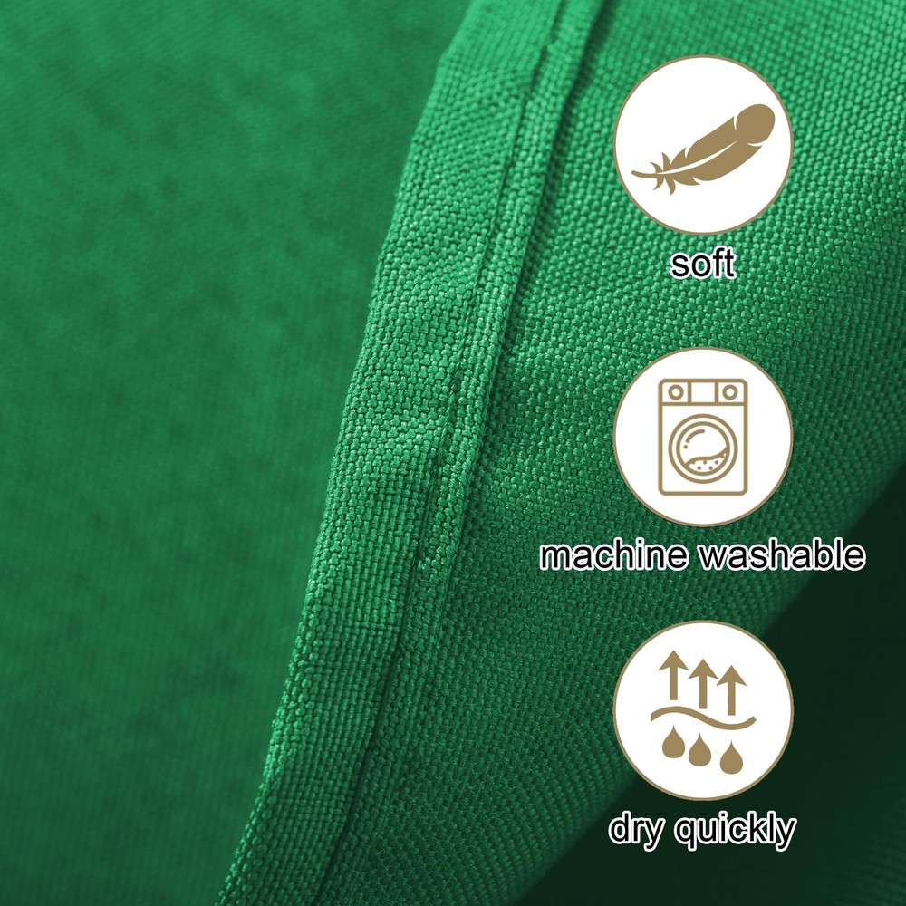 2pack 90 Inch Emerald Round Tablecloth in Washable Polyester Fabric for Weddi...