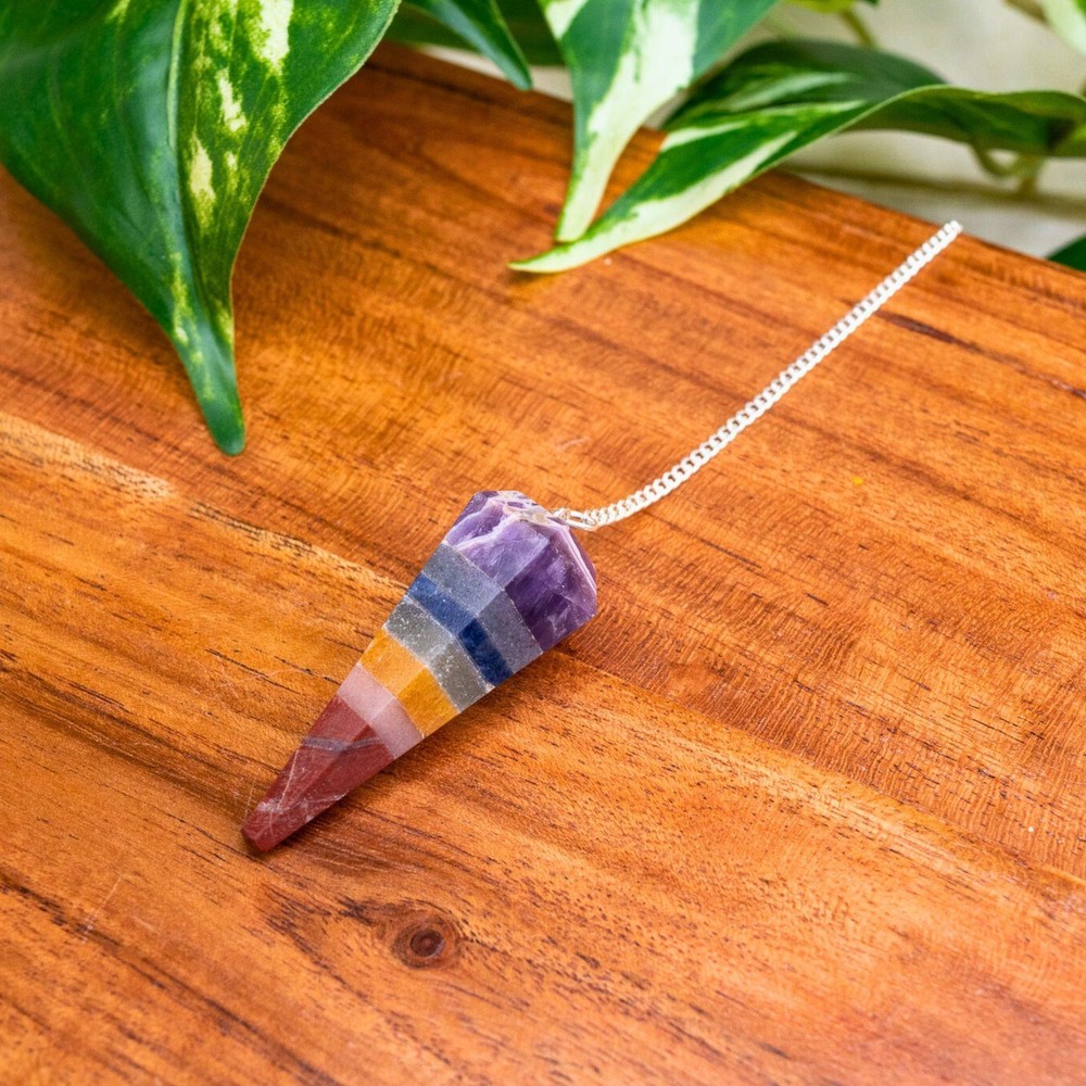 Chakra Faceted Pendulum
