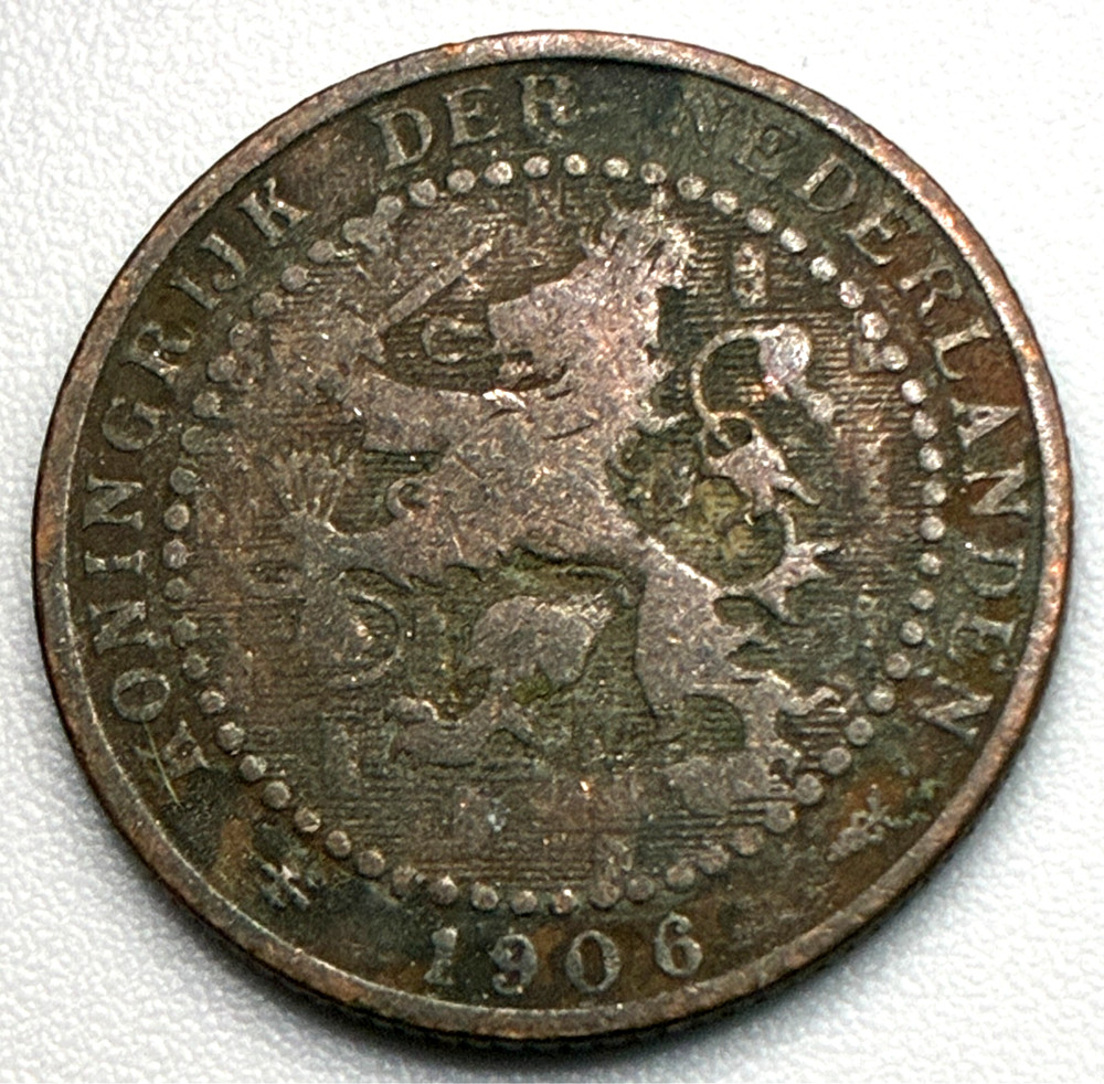 Netherlands / 1 Cent / 1906 / KM#132.1 / (03-1351)
