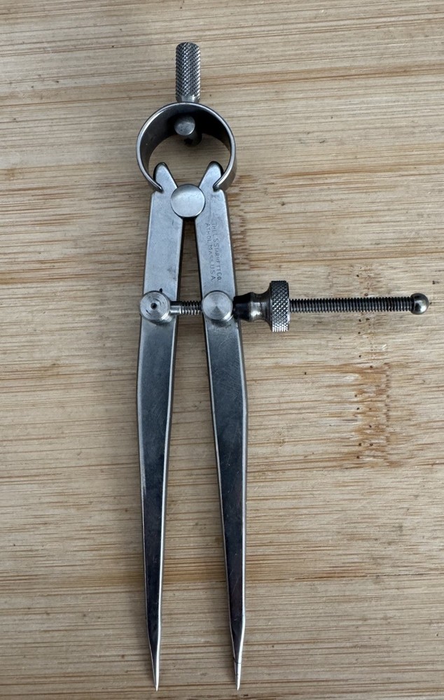 Starrett 83A-4 Yankee Spring-Type Dividers Solid Nut 4" NOS