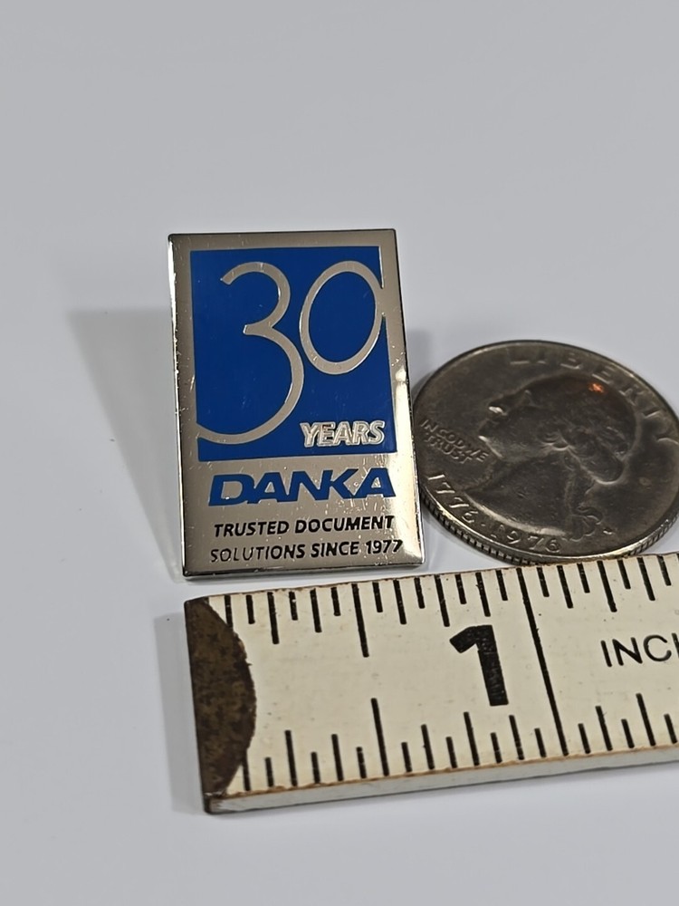 Danka 30 Years Anniversary Lapel Pin Trusted Document Solutions Since 1977