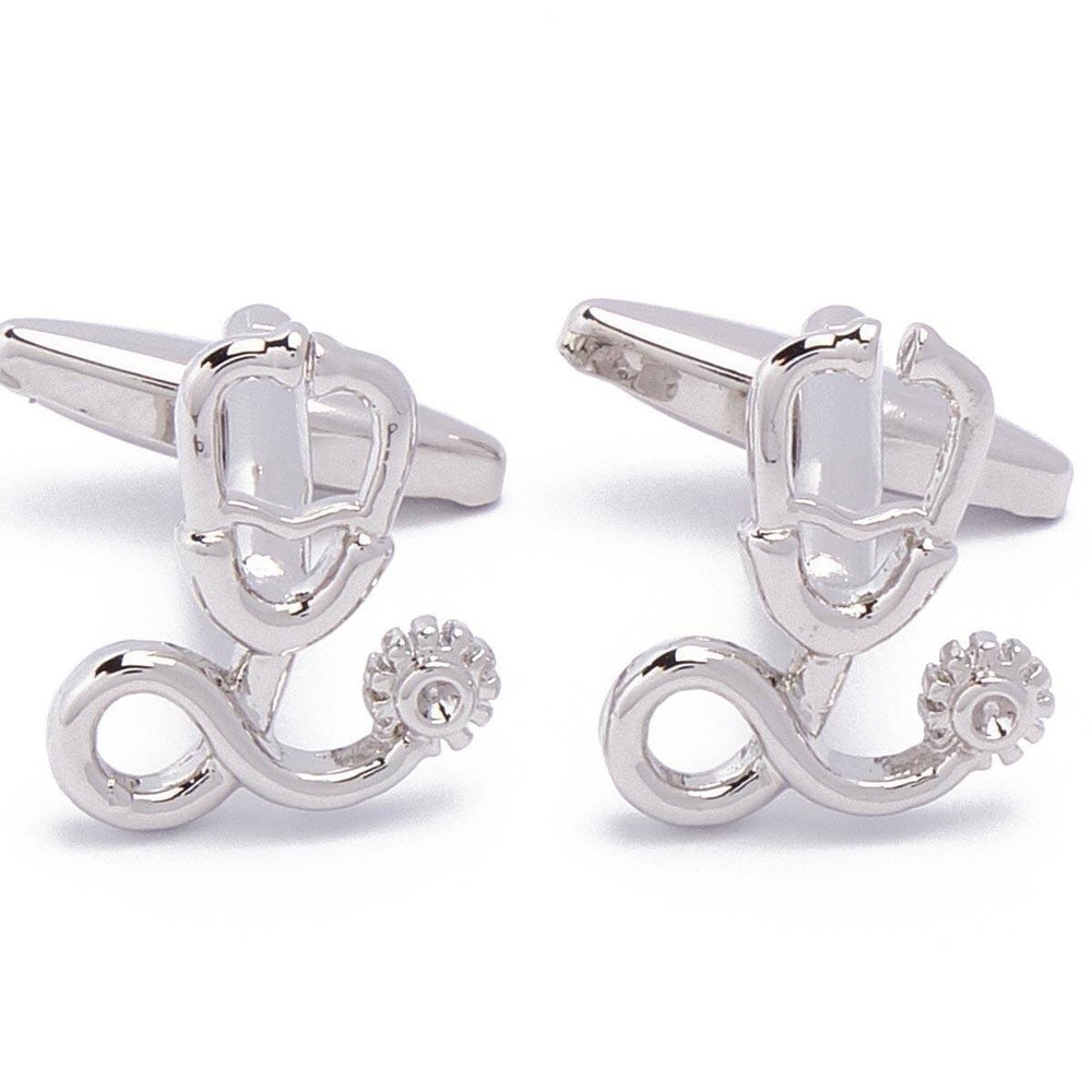 Cufflinks - Stethoscope Doctor Silver