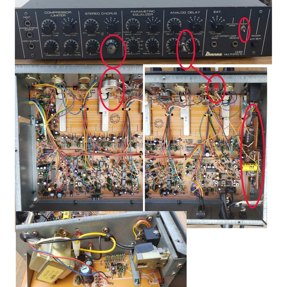 Ibanez UE405 Multi Effects Guitar Rack Mount Compressor Chorus Delay plus Extras