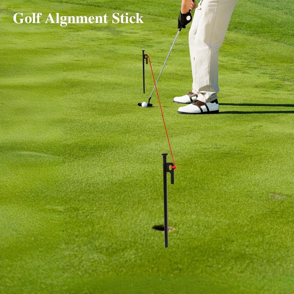 Golf Putting Training Aid, Putting String Line for Guide, Golf Putting Alignm...