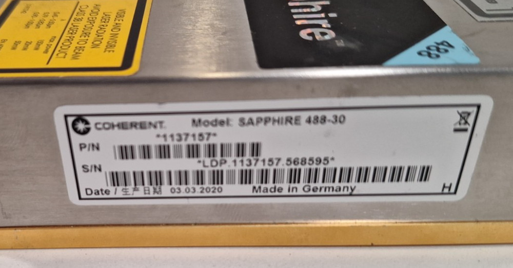 Coherent Sapphire 488-30 Laser Head System