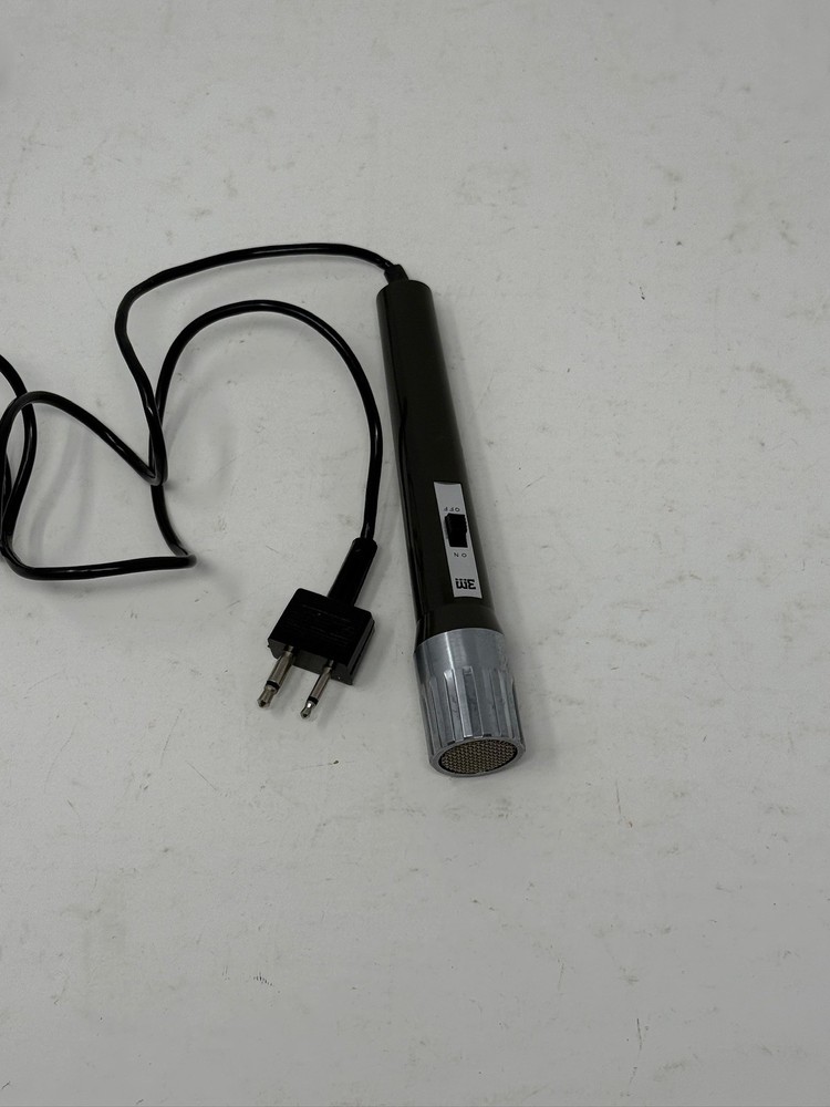3M Vintage Microphone Black Silver Wired Used
