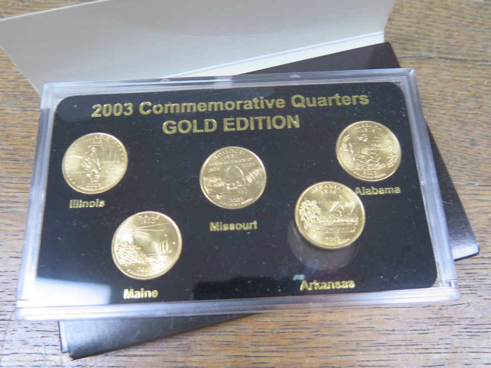 2003 Commemorative Quarters Set Gold Edition COIN SET