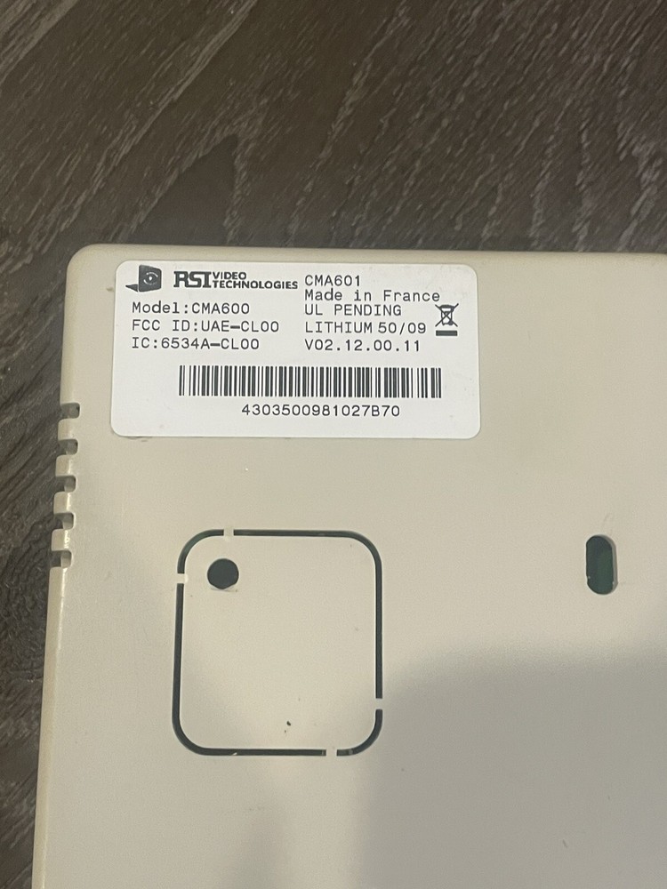 RSI Video Technologies CMA600 / CMA601 Keypad Device Transmitter