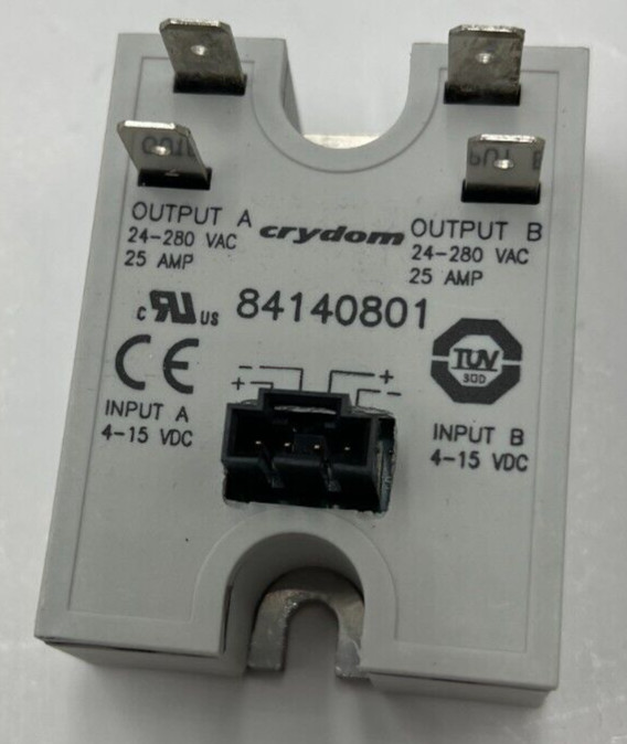 Crydom Solid State Relay 84140801 Dual Panle Mount 280VAC/25A 4-15VDC
