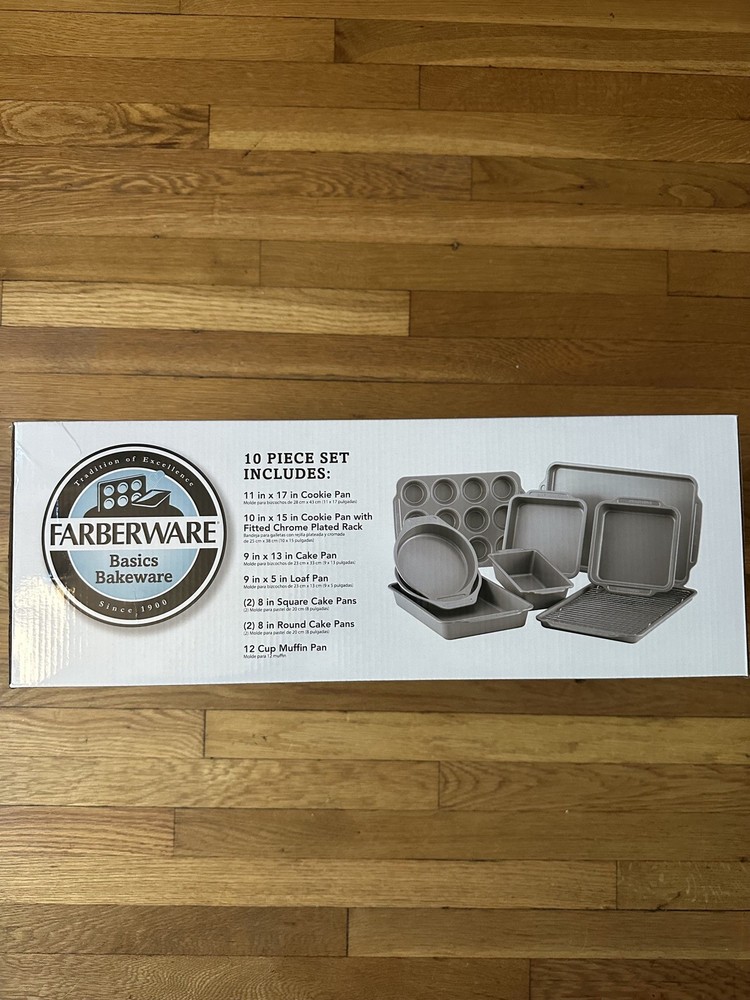 Farberware Nonstick Bakeware 10pc Set Durable Steel Baking Pans Easy Release