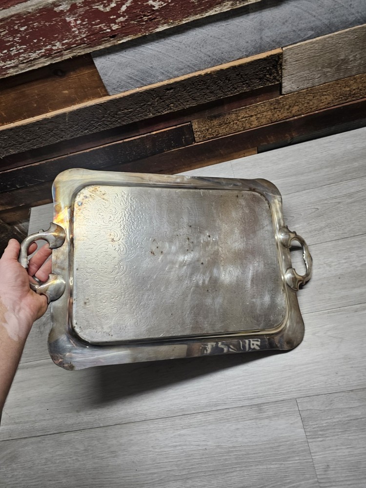Vintage Winthrop Tea Tray Silverplate Large Size