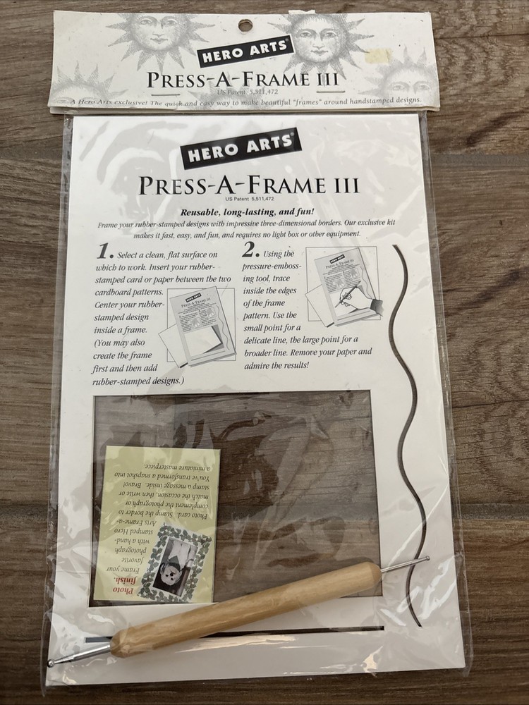 Hero Arts Press A Frame III Rectangle Shape Embossing Card Making Craft 1996