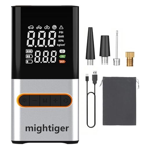 Tire Inflator Portable Air Compressor Cordless Mini Automatic Air Pump Silver