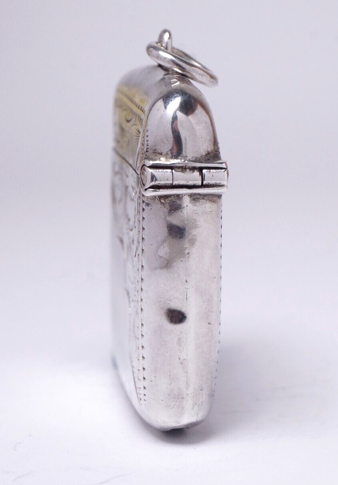 1908 Solid Sterling Silver Vesta Case - William Manton