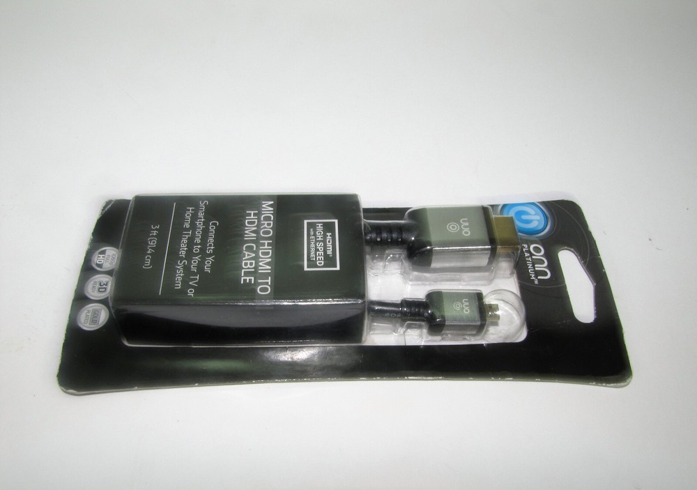 Onn. Mini and Micro HDMI to HDMI cable