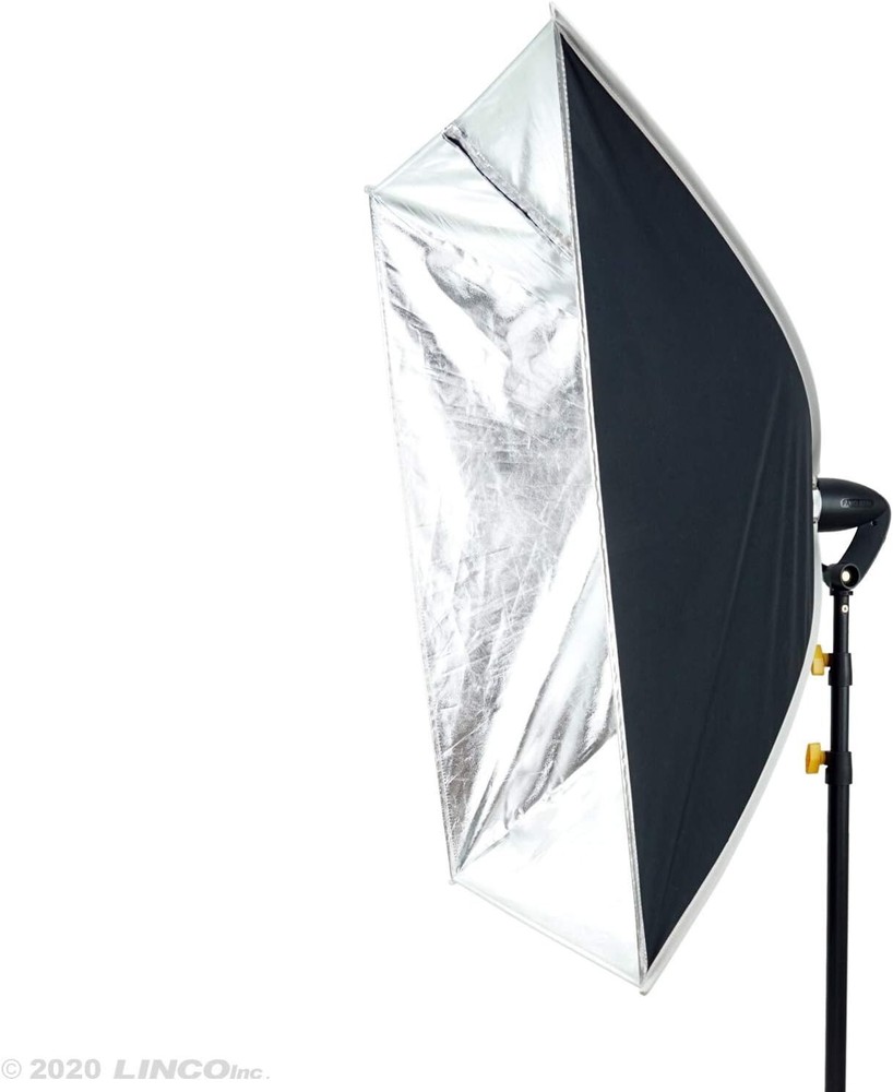 LINCO 1 Softbox Light Stand Photo Studio Continuous Lighting Kit with 2 Bulb