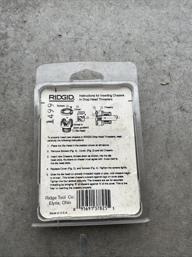 RIDGID 37825 1/2 inch Pipe Threading Die - 4 Pack