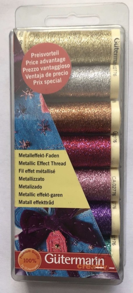 GUTERMANN METALLIC EFFECT THREAD SET - 7 Reels - CRAFTS