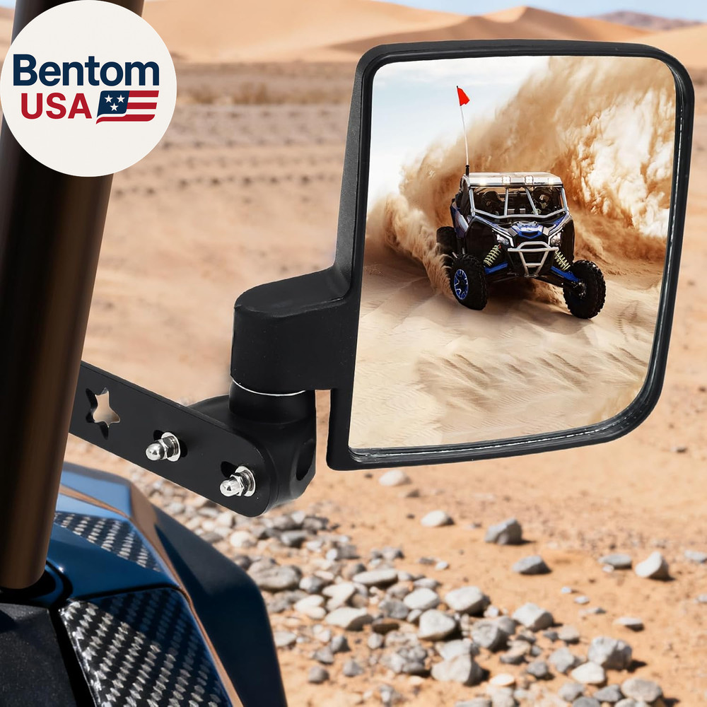 UTV Side Mirror Powersports Rear View Mirrors Compatible with Polaris 2016-2024
